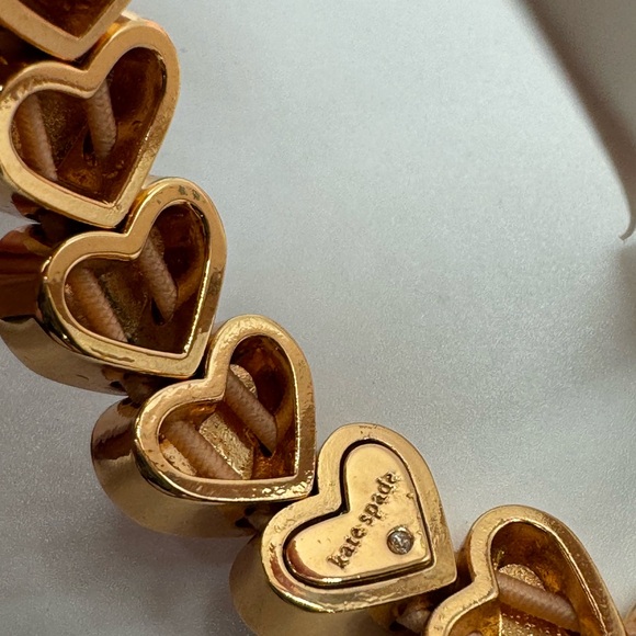 Kate Spade Gold and Red Heart Bracelet - Picture 3 of 5